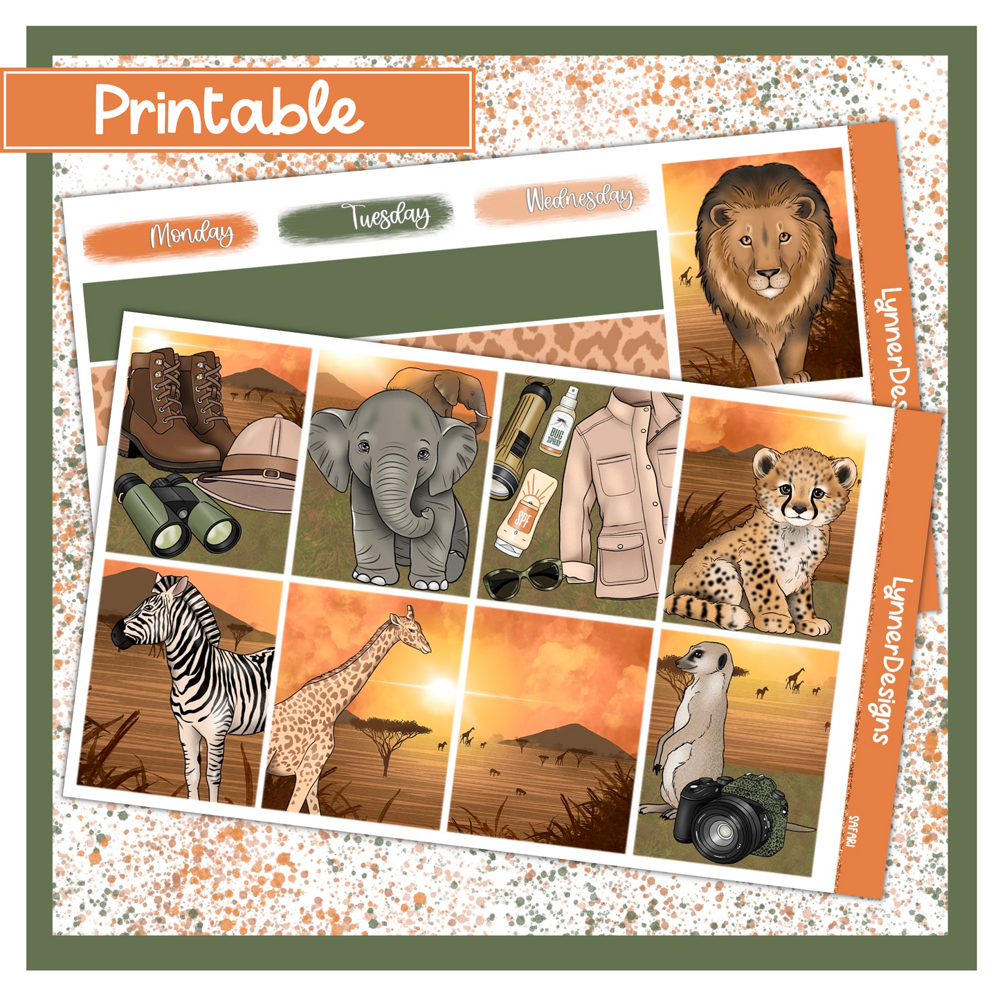 Printable - Safari Weekly Kit