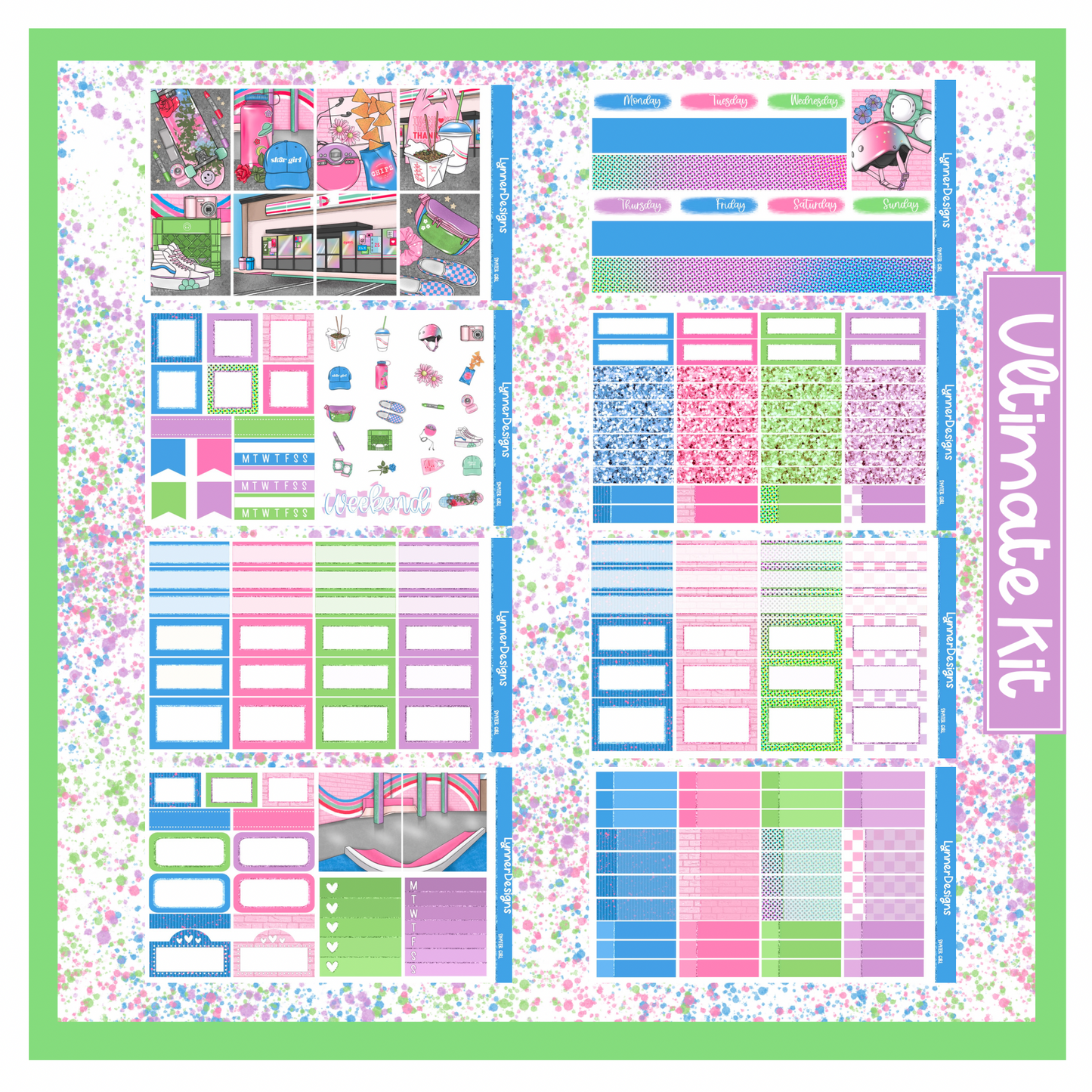 Printable - Skater Girl Weekly Kit