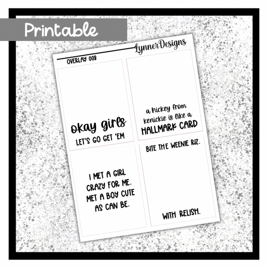 Printable Overlays 008 - Grease Quotes