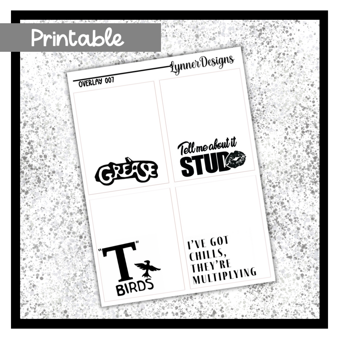 Printable Overlays 007 - Grease