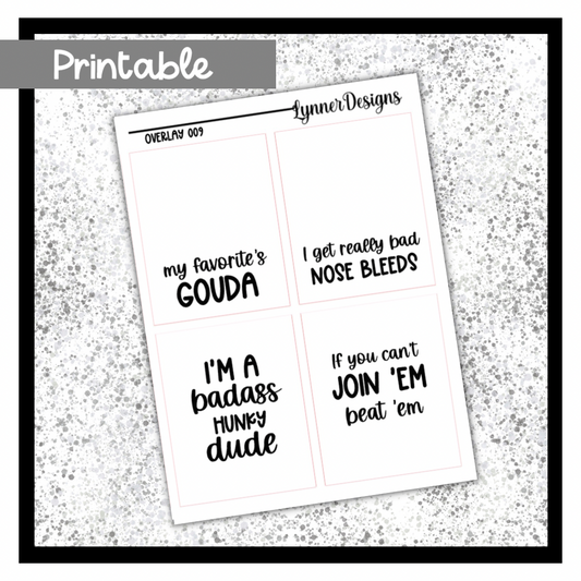 Printable Overlays 009 - She’s The Man